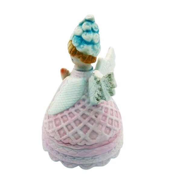Bell Lefton China Hand Painted Praying Angel 4 Inch Porcelain Vintage Christmas - Picture 3 of 14